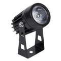 GloboStar® SPOT-TOLA 90631 Σποτ Φωτισμου Wall Washer LED 1W 110lm 10° DC 24V Αδιάβροχο IP65 Φ5 x Υ9cm Θερμό Λευκό 3000K - Μαύρο - 3 Years Warranty