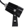 GloboStar® SPOT-TOLA 90631 Σποτ Φωτισμου Wall Washer LED 1W 110lm 10° DC 24V Αδιάβροχο IP65 Φ5 x Υ9cm Θερμό Λευκό 3000K - Μαύρο - 3 Years Warranty