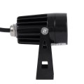 GloboStar® SPOT-TOLA 90631 Σποτ Φωτισμου Wall Washer LED 1W 110lm 10° DC 24V Αδιάβροχο IP65 Φ5 x Υ9cm Θερμό Λευκό 3000K - Μαύρο - 3 Years Warranty