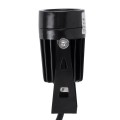 GloboStar® SPOT-TOLA 90631 Σποτ Φωτισμου Wall Washer LED 1W 110lm 10° DC 24V Αδιάβροχο IP65 Φ5 x Υ9cm Θερμό Λευκό 3000K - Μαύρο - 3 Years Warranty