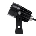 GloboStar® SPOT-TOLA 90631 Σποτ Φωτισμου Wall Washer LED 1W 110lm 10° DC 24V Αδιάβροχο IP65 Φ5 x Υ9cm Θερμό Λευκό 3000K - Μαύρο - 3 Years Warranty
