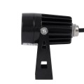 GloboStar® SPOT-TOLA 90631 Σποτ Φωτισμου Wall Washer LED 1W 110lm 10° DC 24V Αδιάβροχο IP65 Φ5 x Υ9cm Θερμό Λευκό 3000K - Μαύρο - 3 Years Warranty