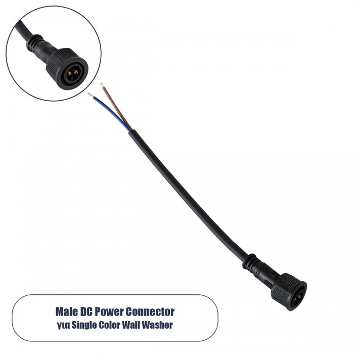 GloboStar® 90715 Ταχυσύνδεσμος Τροφοδοσίας για Wall Washer IP65 - 2 Καλώδια +/- σε Power Connector 2 PIN Male για Μονόχρωμα Wall Washer GloboStar® 90715 Ταχυσύνδεσμος Τροφοδοσίας για Wall Washer IP65 - 2 Καλώδια +/- σε Power Connector 2 PIN Male για Μονόχρωμα Wall Washer