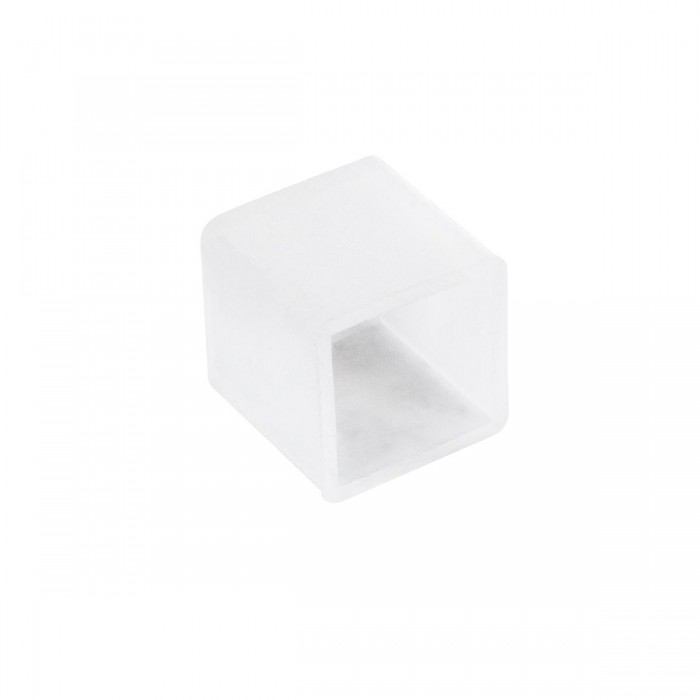 GLOBOSTAR® NEONIO-A 90768 Τάπα Σύνδεσης Τροφοδοσίας για Neon Flex LED Αδιάβροχο IP65 - Διάφανο - Μ2.3 x Π1.6 x Υ1.6cm