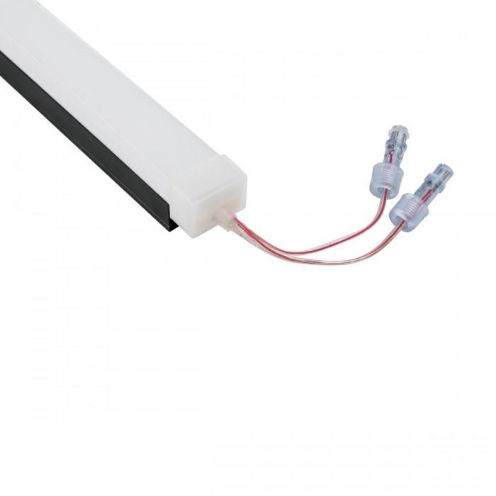 GLOBOSTAR® ALP-19S NEONIO 90771-3M Επιφανειακό Προφίλ Αλουμινίου για Ταινίες LED NEONIO - Μαύρο - Μ100 x Π2.9 x Υ1.9cm