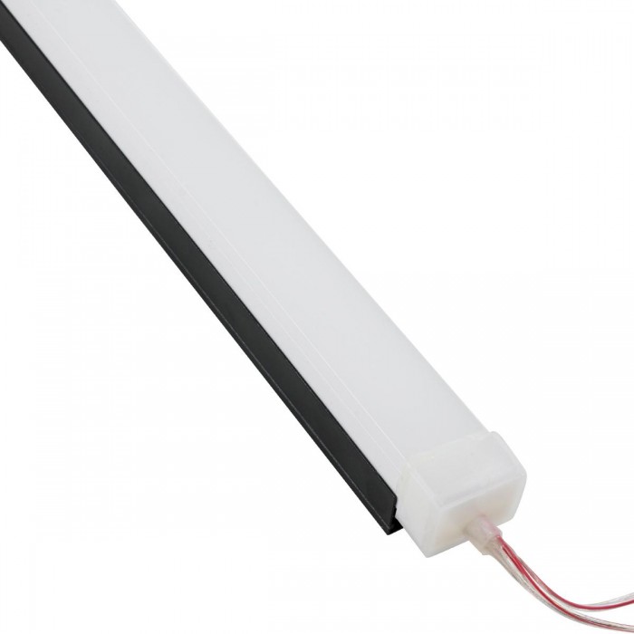 GLOBOSTAR® ALP-19S NEONIO 90771-3M Επιφανειακό Προφίλ Αλουμινίου για Ταινίες LED NEONIO - Μαύρο - Μ100 x Π2.9 x Υ1.9cm