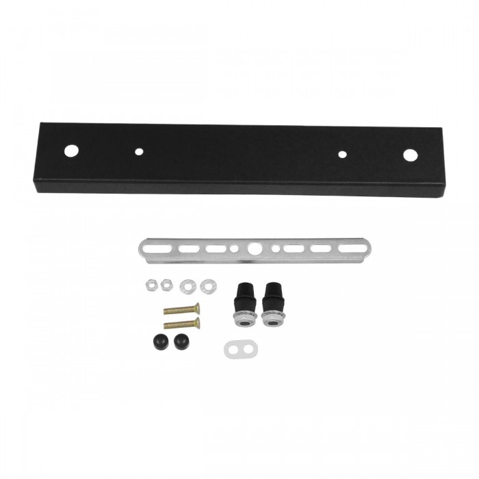 DIY Ροζέτα Φωτιστικού Μαύρη Ορθογώνια 300x50mm με 2 Τρύπες GloboStar 90820
