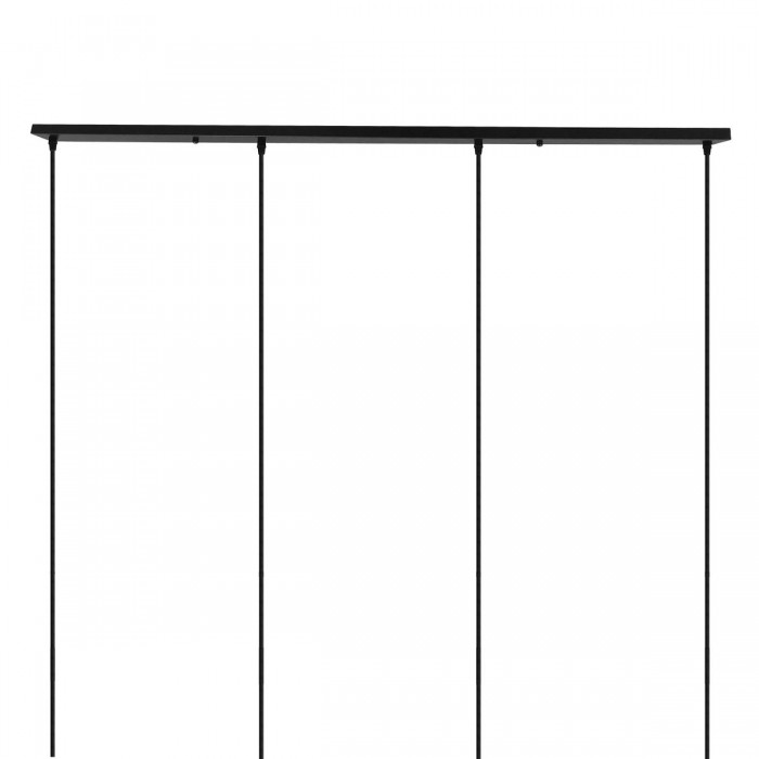 DIY Ροζέτα Φωτιστικού Μαύρη Ορθογώνια 1200x50mm με 4 Τρύπες GloboStar 90824 DIY Ροζέτα Φωτιστικού Μαύρη Ορθογώνια 1200x50mm με 4 Τρύπες GloboStar 90824