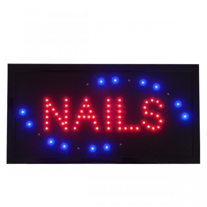 Φωτιστικό LED Σήμανσης NAILS με Διακόπτη ON/OFF και Πρίζα 230v 48x2x25cm GloboStar 96304 Φωτιστικό LED Σήμανσης NAILS με Διακόπτη ON/OFF και Πρίζα 230v 48x2x25cm GloboStar 96304
