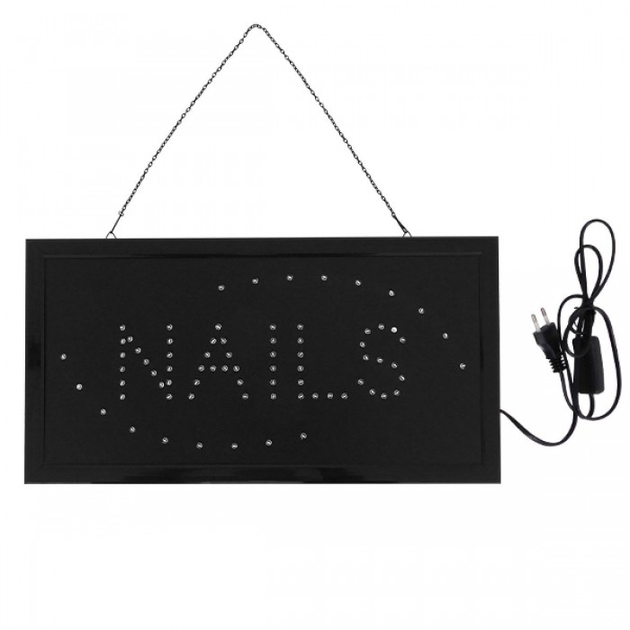 Φωτιστικό LED Σήμανσης NAILS με Διακόπτη ON/OFF και Πρίζα 230v 48x2x25cm GloboStar 96304 Φωτιστικό LED Σήμανσης NAILS με Διακόπτη ON/OFF και Πρίζα 230v 48x2x25cm GloboStar 96304