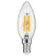 GloboStar® 99001 Λάμπα E14 C35 Κεράκι LED FILAMENT 4W 440 lm 320° AC 85-265V Edison Retro με Διάφανο Γυαλί Θερμό Λευκό 2700 K Dimmable GloboStar® 99001 Λάμπα E14 C35 Κεράκι LED FILAMENT 4W 440 lm 320° AC 85-265V Edison Retro με Διάφανο Γυαλί Θερμό Λευκό 2700 K Dimmable