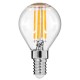 GloboStar® 99003 Λάμπα E14 G45 Γλομπάκι LED FILAMENT 4W 440 lm 320° AC 85-265V Edison Retro με Διάφανο Γυαλί Θερμό Λευκό 2700 K Dimmable GloboStar® 99003 Λάμπα E14 G45 Γλομπάκι LED FILAMENT 4W 440 lm 320° AC 85-265V Edison Retro με Διάφανο Γυαλί Θερμό Λευκό 2700 K Dimmable