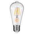 GloboStar® 99015 Λάμπα E27 ST64 Αχλάδι LED FILAMENT 4W 440 lm 320° AC 85-265V Edison Retro με Διάφανο Γυαλί Θερμό Λευκό 2700 K Dimmable