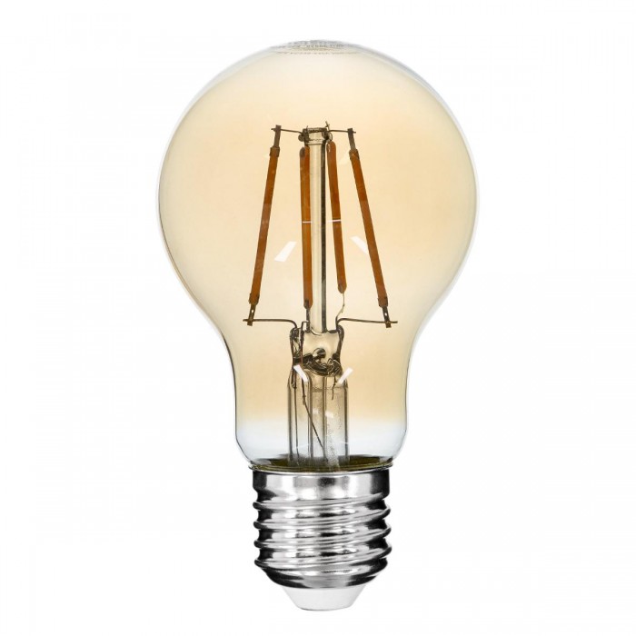 GloboStar® 99036 LED Long Filament Bulb E27 A60 Globe 6W 550lm 360° AC 220-240V IP20 D6 x H10.5cm Ultra Θερμό Λευκό 2200K με Μελί Γυαλί - Dimmable - 3 Years Warranty GloboStar® 99036 LED Long Filament Bulb E27 A60 Globe 6W 550lm 360° AC 220-240V IP20 D6 x H10.5cm Ultra Θερμό Λευκό 2200K με Μελί Γυαλί - Dimmable - 3 Years Warranty