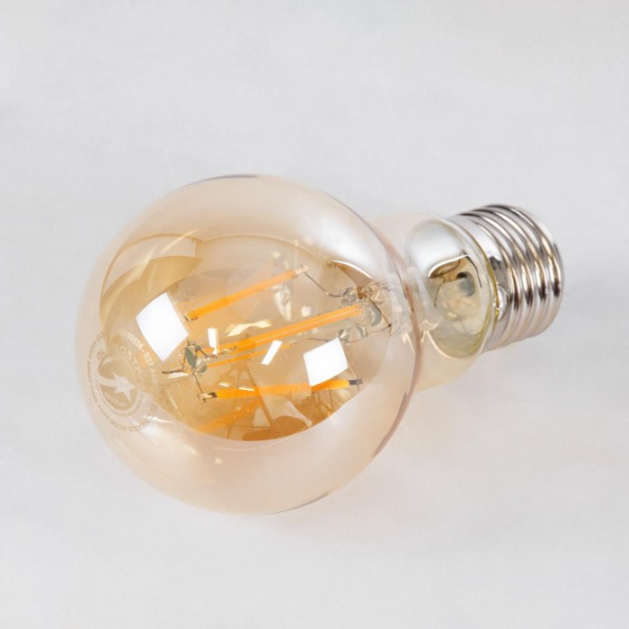 GloboStar® 99036 LED Long Filament Bulb E27 A60 Globe 6W 550lm 360° AC 220-240V IP20 D6 x H10.5cm Ultra Θερμό Λευκό 2200K με Μελί Γυαλί - Dimmable - 3 Years Warranty GloboStar® 99036 LED Long Filament Bulb E27 A60 Globe 6W 550lm 360° AC 220-240V IP20 D6 x H10.5cm Ultra Θερμό Λευκό 2200K με Μελί Γυαλί - Dimmable - 3 Years Warranty