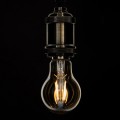 GloboStar® 99036 LED Long Filament Bulb E27 A60 Globe 6W 550lm 360° AC 220-240V IP20 D6 x H10.5cm Ultra Θερμό Λευκό 2200K με Μελί Γυαλί - Dimmable - 3 Years Warranty