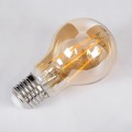 GloboStar® 99037 LED Long Filament Bulb E27 A60 Globe 8W 720lm 360° AC 220-240V IP20 D6 x H10.5cm Ultra Θερμό Λευκό 2200K με Μελί Γυαλί - Dimmable - 3 Years Warranty