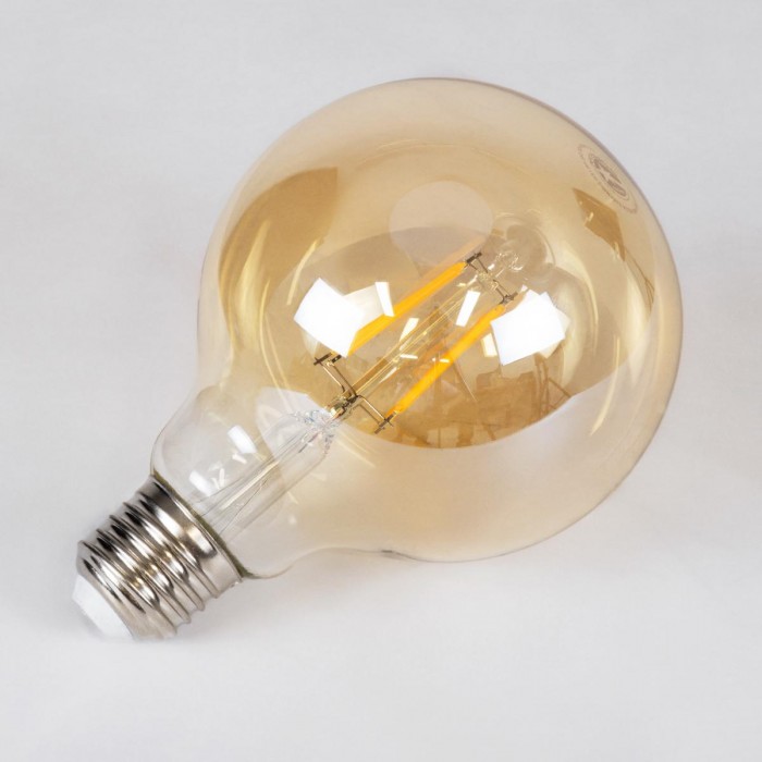 GloboStar® 99039 LED Long Filament Bulb E27 G95 Globe 4W 350lm 360° AC 220-240V IP20 D9.5 x H13.5cm Ultra Θερμό Λευκό 2200K με Μελί Γυαλί - Dimmable - 3 Years Warranty GloboStar® 99039 LED Long Filament Bulb E27 G95 Globe 4W 350lm 360° AC 220-240V IP20 D9.5 x H13.5cm Ultra Θερμό Λευκό 2200K με Μελί Γυαλί - Dimmable - 3 Years Warranty