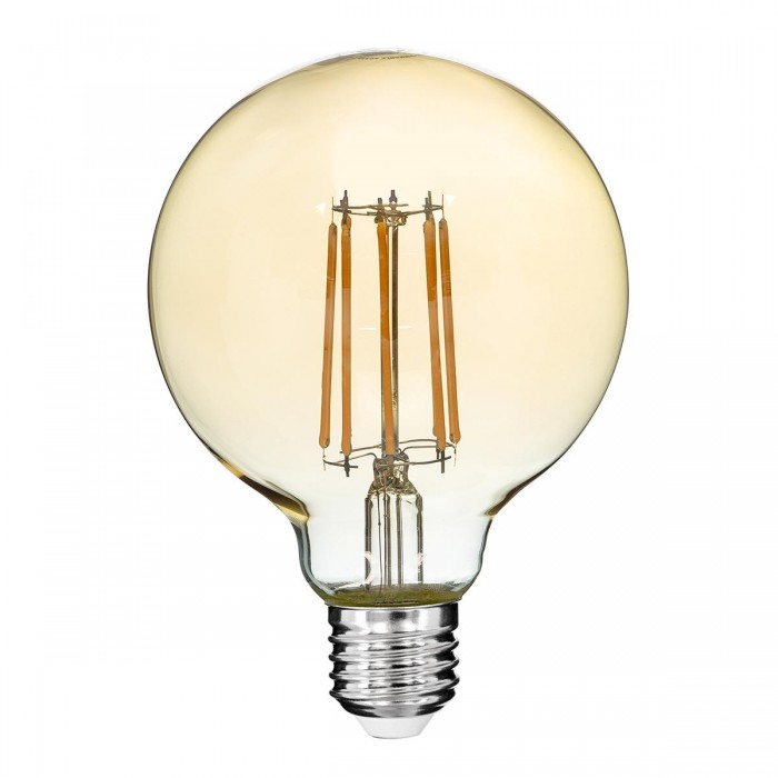 GloboStar® 99041 LED Long Filament Bulb E27 G95 Globe 12W 1080lm 360° AC 220-240V IP20 D9.5 x H13.5cm Ultra Θερμό Λευκό 2200K με Μελί Γυαλί - Dimmable - 3 Years Warranty GloboStar® 99041 LED Long Filament Bulb E27 G95 Globe 12W 1080lm 360° AC 220-240V IP20 D9.5 x H13.5cm Ultra Θερμό Λευκό 2200K με Μελί Γυαλί - Dimmable - 3 Years Warranty