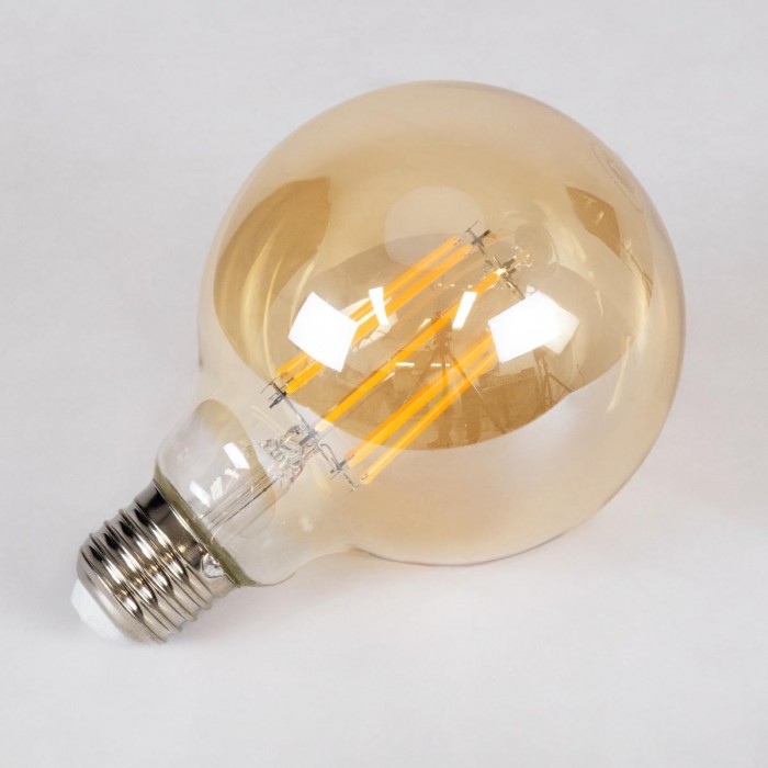 GloboStar® 99041 LED Long Filament Bulb E27 G95 Globe 12W 1080lm 360° AC 220-240V IP20 D9.5 x H13.5cm Ultra Θερμό Λευκό 2200K με Μελί Γυαλί - Dimmable - 3 Years Warranty GloboStar® 99041 LED Long Filament Bulb E27 G95 Globe 12W 1080lm 360° AC 220-240V IP20 D9.5 x H13.5cm Ultra Θερμό Λευκό 2200K με Μελί Γυαλί - Dimmable - 3 Years Warranty