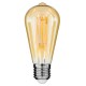 GloboStar® 99047 Λάμπα E27 ST64 Αχλάδι LED LONG FILAMENT 10W 1050 lm 320° AC 85-265V Edison Retro με Μελί Γυαλί Ultra Θερμό Λευκό 2200 K Dimmable