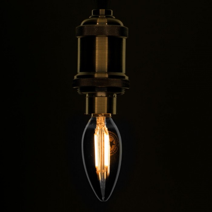 GloboStar® 99061 Λάμπα E14 C35 Κεράκι LED FILAMENT 4W 400 lm 320° AC 85-265V Edison Retro με Φιμέ Γυαλί Θερμό Λευκό 2700 K Dimmable GloboStar® 99061 Λάμπα E14 C35 Κεράκι LED FILAMENT 4W 400 lm 320° AC 85-265V Edison Retro με Φιμέ Γυαλί Θερμό Λευκό 2700 K Dimmable