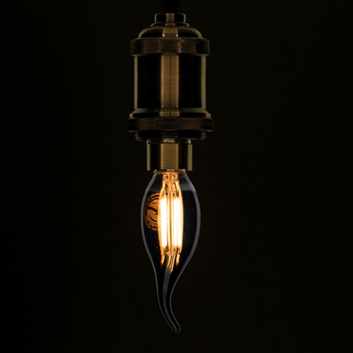 GloboStar® 99062 Λάμπα E14 C35T Κεράκι LED FILAMENT 4W 400 lm 320° AC 85-265V Φλόγα Flame Edison Retro με Φιμέ Γυαλί Θερμό Λευκό 2700 K Dimmable GloboStar® 99062 Λάμπα E14 C35T Κεράκι LED FILAMENT 4W 400 lm 320° AC 85-265V Φλόγα Flame Edison Retro με Φιμέ Γυαλί Θερμό Λευκό 2700 K Dimmable