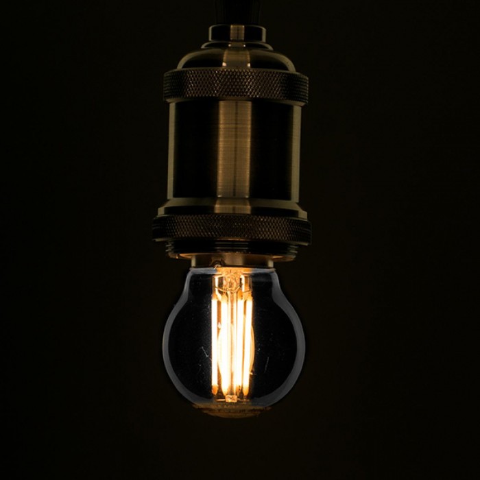 GloboStar® 99065 Λάμπα E27 G45 Γλομπάκι LED LONG FILAMENT 6W 600 lm 320° AC 85-265V Edison Retro με Φιμέ Γυαλί Θερμό Λευκό 2700 K Dimmable GloboStar® 99065 Λάμπα E27 G45 Γλομπάκι LED LONG FILAMENT 6W 600 lm 320° AC 85-265V Edison Retro με Φιμέ Γυαλί Θερμό Λευκό 2700 K Dimmable