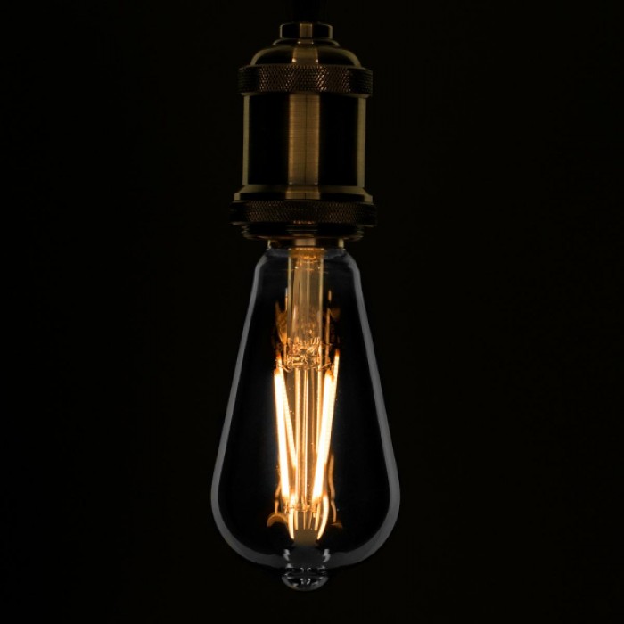 GloboStar® 99076 Λάμπα E27 ST64 Αχλάδι LED LONG FILAMENT 8W 800 lm 320° AC 85-265V Edison Retro με Φιμέ Γυαλί Θερμό Λευκό 2700 K Dimmable GloboStar® 99076 Λάμπα E27 ST64 Αχλάδι LED LONG FILAMENT 8W 800 lm 320° AC 85-265V Edison Retro με Φιμέ Γυαλί Θερμό Λευκό 2700 K Dimmable
