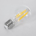 GLOBOSTAR® GLOBE 99083 Λάμπα E27 A60 LED 4W 840lm 360° AC 220-240V IP20 Θερμό Λευκό 2700K - Long Filament Chip - Διάφανο - Μ6 x Π6 x Υ11cm - 3 Χρόνια Εγγύηση