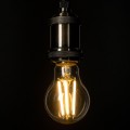 GLOBOSTAR® GLOBE 99083 Λάμπα E27 A60 LED 4W 840lm 360° AC 220-240V IP20 Θερμό Λευκό 2700K - Long Filament Chip - Διάφανο - Μ6 x Π6 x Υ11cm - 3 Χρόνια Εγγύηση