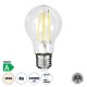 GLOBOSTAR® GLOBE 99091 Λάμπα E27 A60 LED 4W 840lm 360° AC 220-240V IP20 Φυσικό Λευκό 4500K - Long Filament Chip - Διάφανο - Μ6 x Π6 x Υ11cm - 3 Χρόνια Εγγύηση