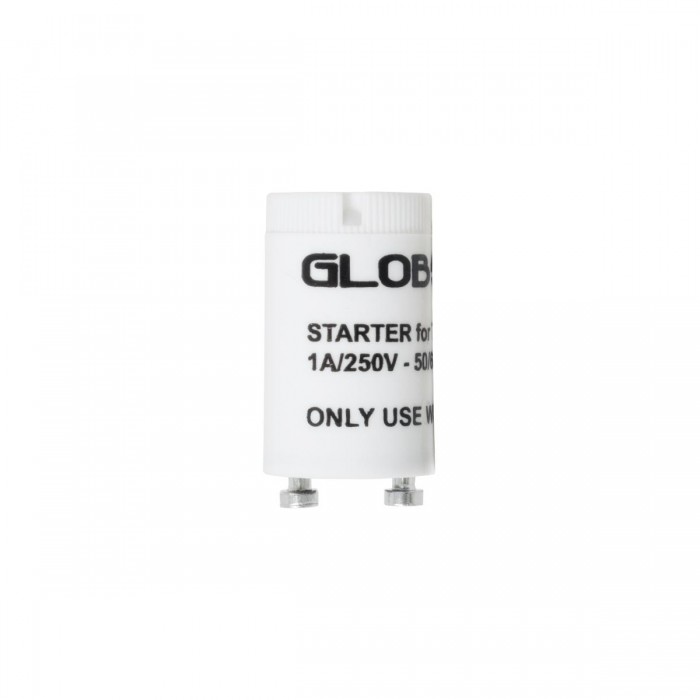 GloboStar® 99099 Starter για Λάμπες LED Τύπου Φθορισμού T8 G13 Θερμοπλαστικό Max 1A AC 250V IP20 Φ2 x Μ3.8cm - 3 Χρόνια Εγγύηση