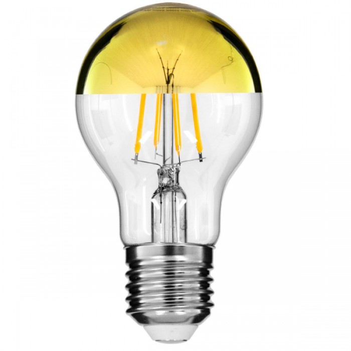 GloboStar® 99107 Λάμπα E27 A60 Γλόμπος με Ανεστραμμένο Χρυσό Καθρέπτη LED FILAMENT 8W 840 lm 320° AC 85-265V Edison Retro με Διάφανο-Χρυσό Γυαλί Ultra Θερμό Λευκό 2200 K Dimmable GloboStar® 99107 Λάμπα E27 A60 Γλόμπος με Ανεστραμμένο Χρυσό Καθρέπτη LED FILAMENT 8W 840 lm 320° AC 85-265V Edison Retro με Διάφανο-Χρυσό Γυαλί Ultra Θερμό Λευκό 2200 K Dimmable