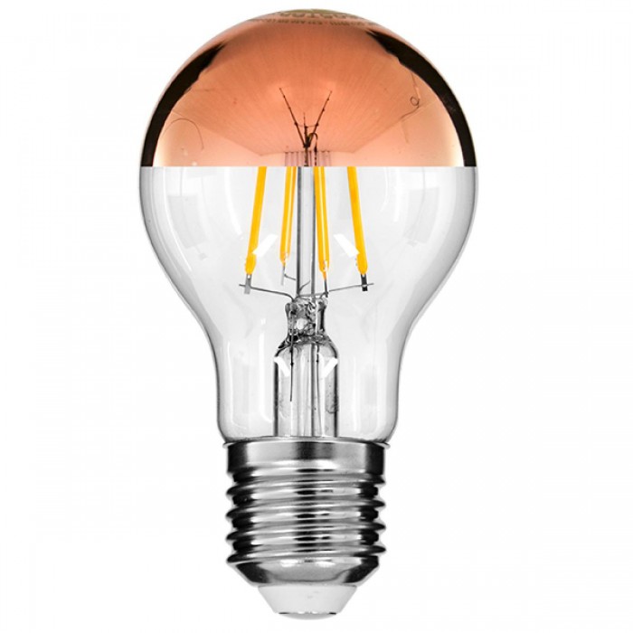 GloboStar® 99111 Λάμπα E27 A60 Γλόμπος με Ανεστραμμένο Χάλκινο Καθρέπτη LED FILAMENT 8W 840 lm 320° AC 85-265V Edison Retro με Διάφανο-Χάκλινο Γυαλί Ultra Θερμό Λευκό 2200 K Dimmable GloboStar® 99111 Λάμπα E27 A60 Γλόμπος με Ανεστραμμένο Χάλκινο Καθρέπτη LED FILAMENT 8W 840 lm 320° AC 85-265V Edison Retro με Διάφανο-Χάκλινο Γυαλί Ultra Θερμό Λευκό 2200 K Dimmable