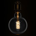 GloboStar® 99137 Λάμπα E27 G125 Γλόμπος LED SOFT SPIRAL FILAMENT 6W 510 lm 320° AC 85-265V Edison Retro με Διάφανο Γυαλί Θερμό Λευκό 2700 K Dimmable