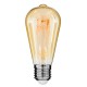 GloboStar® 99141 Λάμπα E27 ST64 Αχλάδι LED SOFT T SPIRAL FILAMENT 6W 490 lm 320° AC 85-265V Edison Retro με Μελί Γυαλί Ultra Θερμό Λευκό 2200 K Dimmable