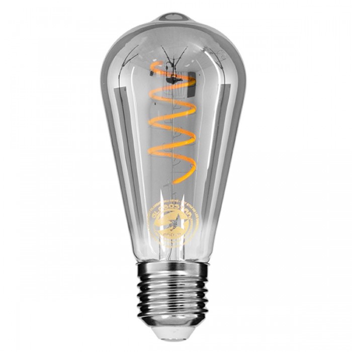 GloboStar® 99145 Λάμπα E27 ST64 Αχλάδι LED SOFT S SPIRAL FILAMENT 6W 470 lm 320° AC 85-265V Edison Retro με Φιμέ Γυαλί Θερμό Λευκό 2700 K Dimmable GloboStar® 99145 Λάμπα E27 ST64 Αχλάδι LED SOFT S SPIRAL FILAMENT 6W 470 lm 320° AC 85-265V Edison Retro με Φιμέ Γυαλί Θερμό Λευκό 2700 K Dimmable