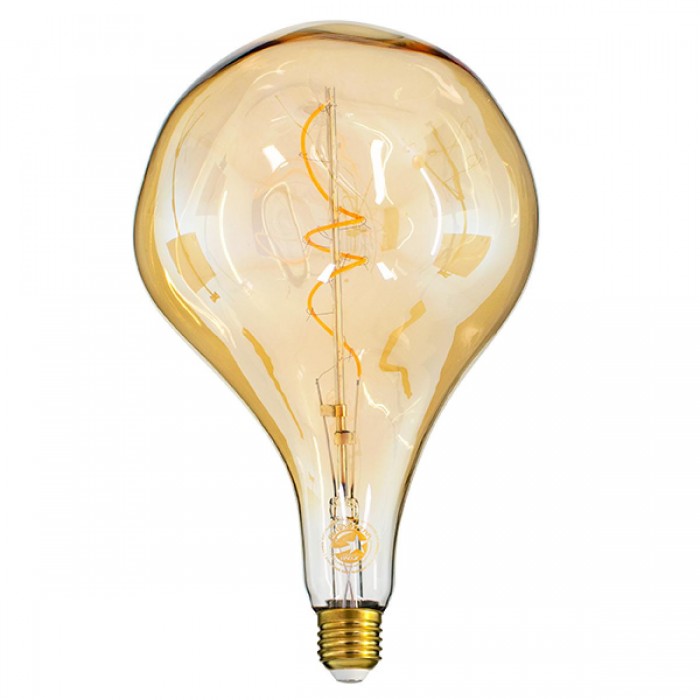 GloboStar® 99175 Λάμπα E27 R170 Rock LED SOFT SPIRAL FILAMENT 6W 500 lm 320° AC 85-265V Edison Retro με Μελί Γυαλί Ultra Θερμό Λευκό 2200 K Dimmable GloboStar® 99175 Λάμπα E27 R170 Rock LED SOFT SPIRAL FILAMENT 6W 500 lm 320° AC 85-265V Edison Retro με Μελί Γυαλί Ultra Θερμό Λευκό 2200 K Dimmable