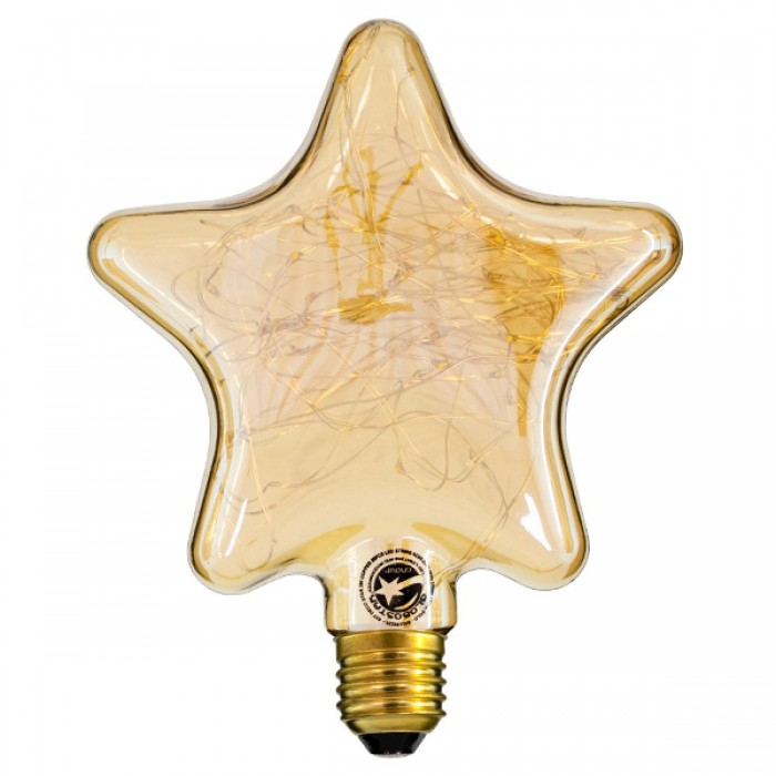 GloboStar® 99225 Λάμπα E27 DSC125 Deco Star SMD LED Copper String 2W 150 lm 320° AC 85-265V Edison Retro με Μελί Γυαλί Ultra Θερμό Λευκό 2200 K GloboStar® 99225 Λάμπα E27 DSC125 Deco Star SMD LED Copper String 2W 150 lm 320° AC 85-265V Edison Retro με Μελί Γυαλί Ultra Θερμό Λευκό 2200 K