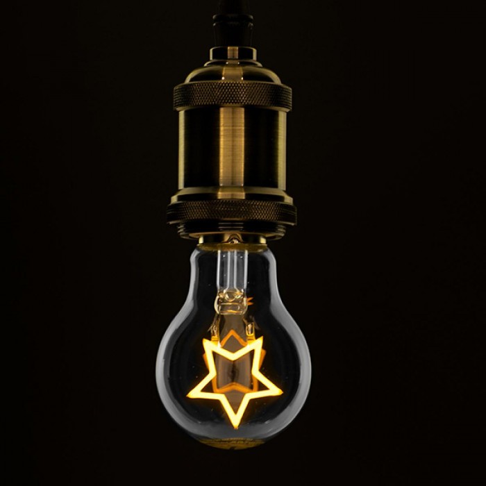 GloboStar® 99251 Λάμπα E27 A60 Deco Soft Letter Star LED FILAMENT 3W 240 lm 320° AC 85-265V Edison Retro με Διάφανο Γυαλί Ultra Θερμό Λευκό 2200 K Dimmable GloboStar® 99251 Λάμπα E27 A60 Deco Soft Letter Star LED FILAMENT 3W 240 lm 320° AC 85-265V Edison Retro με Διάφανο Γυαλί Ultra Θερμό Λευκό 2200 K Dimmable