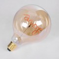 GLOBOSTAR® LOVE 99253 Λάμπα E27 G125 LED 2.4W 204lm 360° AC 220-240V IP20 Κόκκινο Dimmable - Filament Chip - Μελί - Μ12.5 x Π12.5 x Υ18cm - 3 Χρόνια Εγγύηση