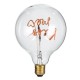 GLOBOSTAR® KISS ME 99256 Λάμπα E27 G125 LED 4W 340lm 360° AC 220-240V IP20 Ροζ Dimmable - Filament Chip - Διάφανο - Μ12.5 x Π12.5 x Υ18cm - 3 Χρόνια Εγγύηση