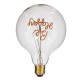 GLOBOSTAR® BE HAPPY 99259 Λάμπα E27 G125 LED 4W 340lm 360° AC 220-240V IP20 Ροζ Dimmable - Filament Chip - Διάφανο - Μ12.5 x Π12.5 x Υ18cm - 3 Χρόνια Εγγύηση