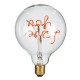 GLOBOSTAR® LOVE YOU 99260 Λάμπα E27 G125 LED 4W 340lm 360° AC 220-240V IP20 Κόκκινο Dimmable - Filament Chip - Διάφανο - Μ12.5 x Π12.5 x Υ18cm - 3 Χρόνια Εγγύηση