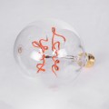 GLOBOSTAR® LOVE YOU 99260 Λάμπα E27 G125 LED 4W 340lm 360° AC 220-240V IP20 Κόκκινο Dimmable - Filament Chip - Διάφανο - Μ12.5 x Π12.5 x Υ18cm - 3 Χρόνια Εγγύηση