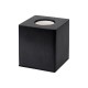 GloboStar® WOODBOX 99407 Μοντέρνο Επιτραπέζιο Φωτιστικό Πορτατίφ Μονόφωτο 1 x E27 IP20 Μαύρο Ξύλο - Μ7.6 x Π7.6 x Υ8.2cm
