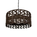 GLOBOSTAR® VERA 999-0069 Boho Κρεμαστό Φωτιστικό Οροφής με Ντουί 1 x E27 AC 220-240V IP20 - Καφέ - Μ50 x Π50 x Υ25cm GLOBOSTAR® VERA 999-0069 Boho Κρεμαστό Φωτιστικό Οροφής με Ντουί 1 x E27 AC 220-240V IP20 - Καφέ - Μ50 x Π50 x Υ25cm