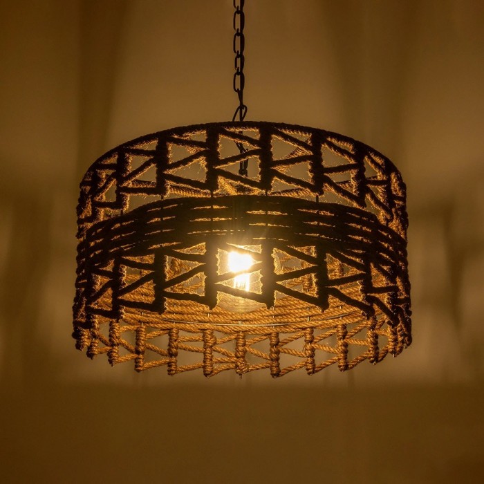 GLOBOSTAR® VERA 999-0069 Boho Κρεμαστό Φωτιστικό Οροφής με Ντουί 1 x E27 AC 220-240V IP20 - Καφέ - Μ50 x Π50 x Υ25cm GLOBOSTAR® VERA 999-0069 Boho Κρεμαστό Φωτιστικό Οροφής με Ντουί 1 x E27 AC 220-240V IP20 - Καφέ - Μ50 x Π50 x Υ25cm