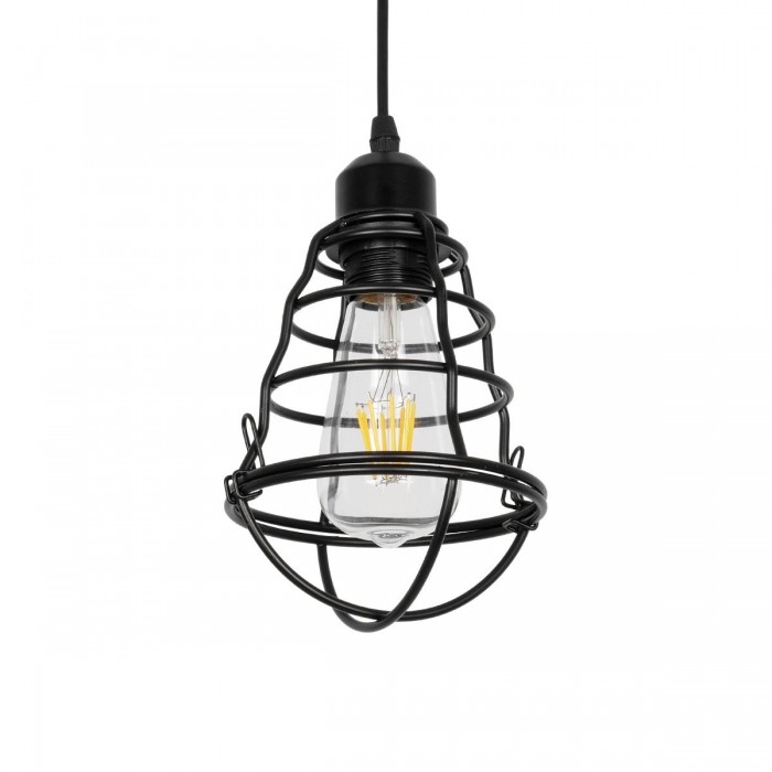 GLOBOSTAR® ALDO 999-0096 Vintage Κρεμαστό Φωτιστικό Οροφής με Ντουί 1 x E27 AC 220-240V IP20 - Μαύρο - Μ15 x Π15 x Υ24cm GLOBOSTAR® ALDO 999-0096 Vintage Κρεμαστό Φωτιστικό Οροφής με Ντουί 1 x E27 AC 220-240V IP20 - Μαύρο - Μ15 x Π15 x Υ24cm